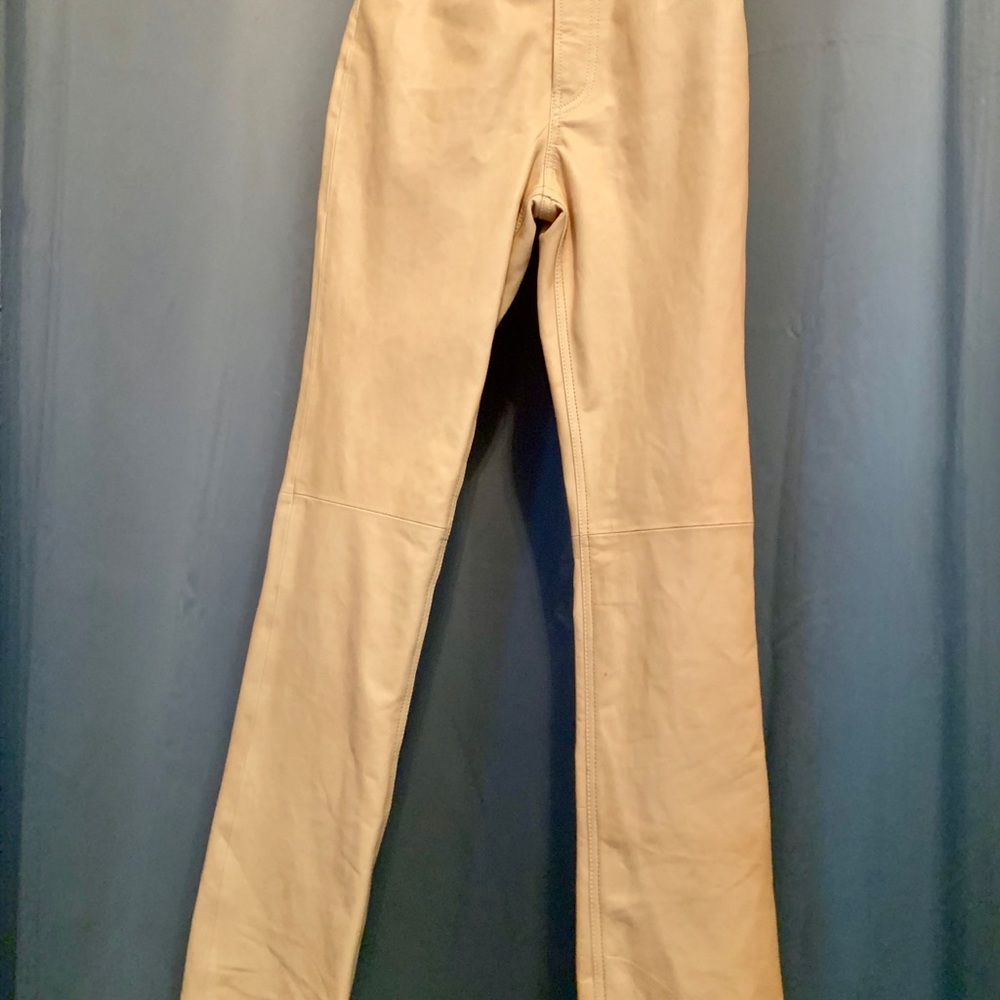 NWT Helmut Lang Leather Pants Femme Hi Bootcut / Straight Leg - Picture 4 of 12